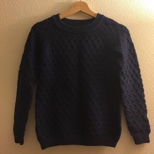 Navy Honeycomb Sweater